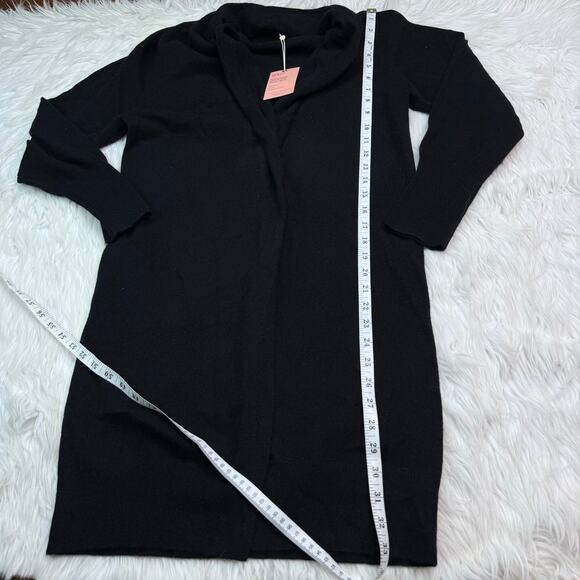 Quince Mongolian Cashmere Duster Cardigan Sweater Black Size M NWT Luxury - Picture 8 of 12